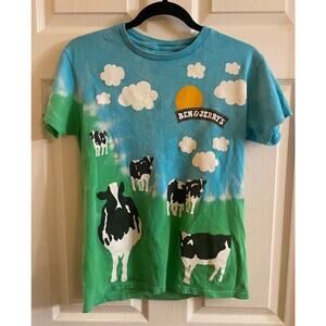 Ben and Jerry Euphoria Tie Dye Cow Shirt Size Small